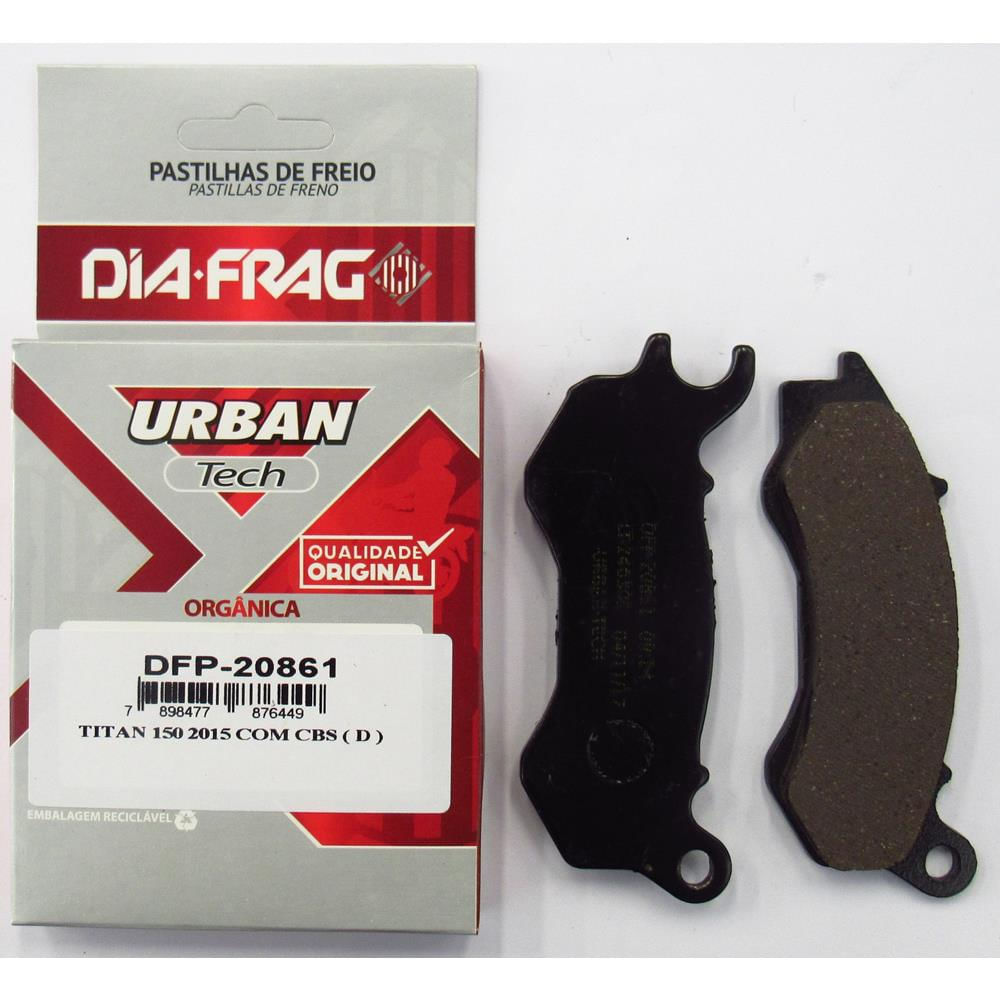 PASTILHA FREIO MOTO URBAN TECH-DIAFRAG-DFP20861 - SK Mobility