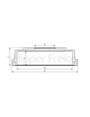 Tambor Freio - Hipper Freios - HF202D