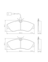 Jogo de Pastilha de Freio Dianteira Lonaflex - P-438-B Fiat Ducato 2.8 8V 2000-2005 Peugeot Boxer 2.5 8V 2000-2002...