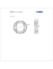 Patim / Sapata Freio Moto - Cobreq - 0313CP