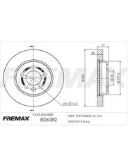 Disco Freio - Fremax - BD6382