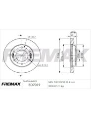 Disco Freio - Fremax - BD7019