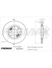 Disco Freio - Fremax - BD4697