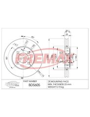 Disco Freio - Fremax - BD5605