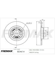 Disco Freio - Fremax - BD4614