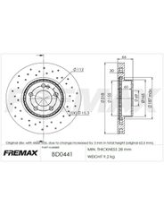 Disco Freio - Fremax - BD0441