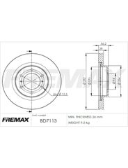 Disco Freio - Fremax - BD7113