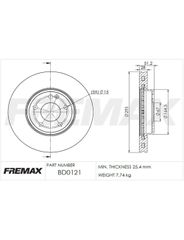 Disco Freio - Fremax - BD0121