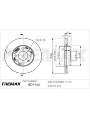 Disco Freio - Fremax - BD7966