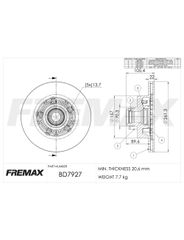 Disco Freio - Fremax - BD7927