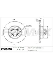 Disco Freio - Fremax - BD0178