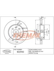 Disco Freio - Fremax - BD2943