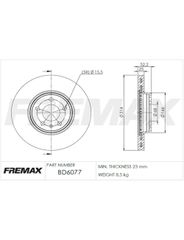 Disco Freio - Fremax - BD6077