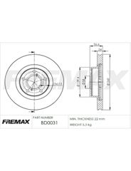 Disco Freio - Fremax - BD0031