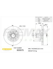 Disco Freio - Fremax - BD5575KT