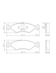 Pastilha Freio - Fras-Le - PD34