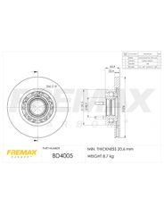 Disco Freio - Fremax - BD4005