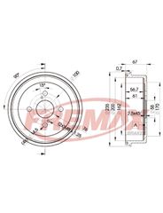 Tambor Freio - Fremax - BD2252