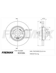 Disco Freio - Fremax - BD0586