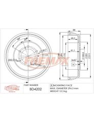 Tambor Freio - Fremax - BD4202