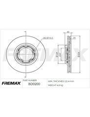 Disco Freio - Fremax - BD0200