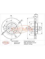 Disco Freio - Fremax - BD3107