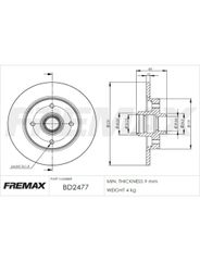 Disco Freio - Fremax - BD2477