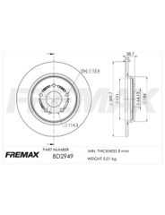 Disco Freio - Fremax - BD2949