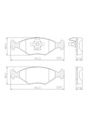 Pastilha Freio - Fras-Le - PD87