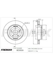 Disco Freio - Fremax - BD5026
