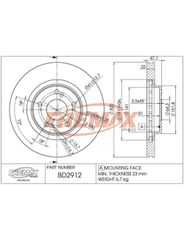 Disco Freio - Fremax - BD2912